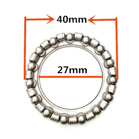 Grab Top Tier 4Pcs E-Bike Steering Bearings With Hard Chrome Steel Build For Rock Solid Durability And Smooth Rides. These High Performance Balls Measure Exactly 40X27mm To Fit Perfectly On Your Ride. Get Premium Quality Parts That Are Built Tough To. 40mm x 27mm chrome steel e-bike steering bearing ring