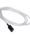 Downstream Soap Injector Hose Kit For Pressure Washers 10 Ft PVC Siphon Hose with filter, viewed coiled and ready for use.