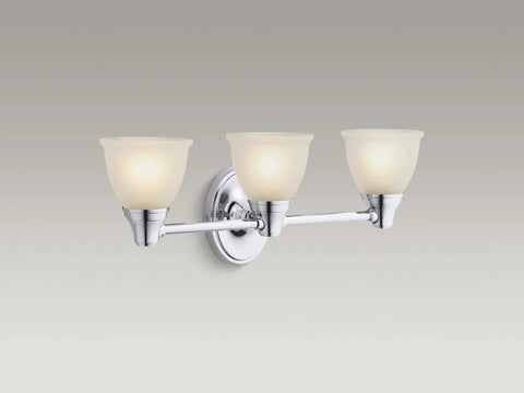 Triple Sconce Wall Light With Adjustable Up Or Down Mount, Built Tough With Scratch And Corrosion Resistant PVD Finishes, UL Listed