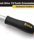 Extendable Half Inch Drive Ratchet Built For The Workhorse Job With 18 To 23 And A Half Inches Telescoping Reach, Contoured Grip