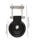 Silent Fixed Pulley For DIY Home Gym Cable System, Aluminum Alloy Wheel Roller Sheave Attachment, Heavy-Duty Bracket Mount, 200x90mm