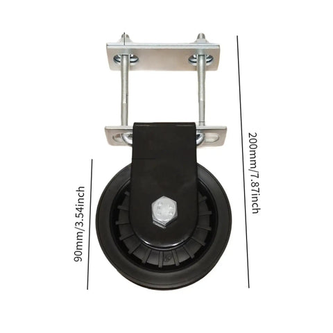 Silent Fixed Pulley For DIY Home Gym Cable System, Aluminum Alloy Wheel Roller Sheave Attachment, Heavy-Duty Bracket Mount, 200x90mm