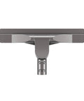 Articulating Hard Floor Tool With Swivel Brush Head And Ultra Slim Profile, shown from front, for cleaning tight corners.
