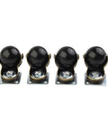 Four Pack Of 1.5 Inch Gold Ball Caster Wheels For Sofas And Ottomans Featuring Smooth 360 Degree Swivel Casters To Roll Furniture Around Home Without Breaking A Sweat Or Scratching Floors Ever.