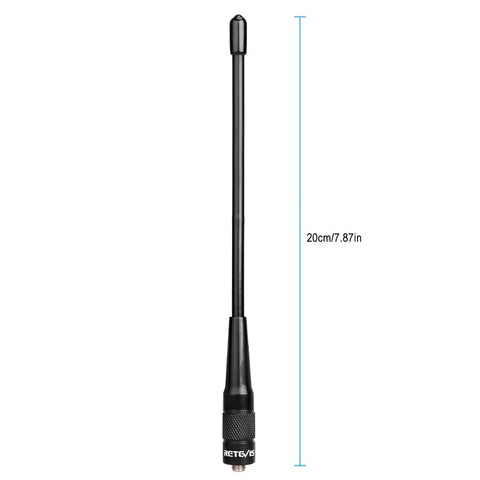 Beefed Up SMA Female Ham Radio Antenna 7.9 Inch Whip For VHF UHF 144 430 MHz With Low VSWR Under 1.5 2.15dBi Gain