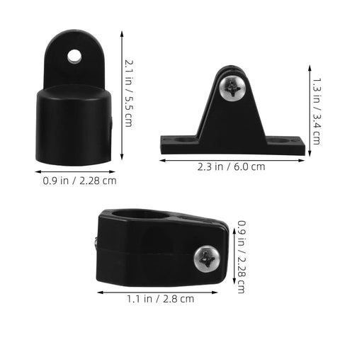 Heavy Duty Boat Canopy Fittings Eye End Caps For Bimini Top And Deck Hardware Kit Weather Resistant With 22mm Tube Fit Minimizes Wind Drag For Easy Boating Adventures And Summer Cruises, black 22mm tube caps with screws