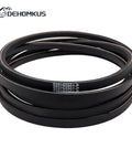 Heavy Duty Deck Belt Replacement for Husqvarna Zero Turn Mowers Dixon Ultra 61 and RedMax CZT61 coiled on white background