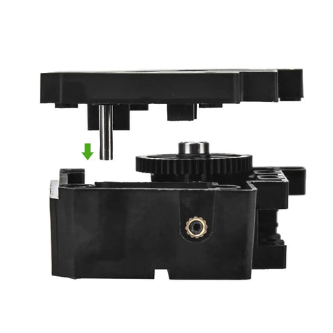 SW X3 Pro And X4 Pro Extruder Structural Components Kit With Cover Base Extrusion Gear Durable Upgrade Spare Parts For Your 3D Printer Fits X3 Printer And Pro Models Easy Install And Hassle Free Maintenance High Quality Build black plastic extruder kit shown exploded