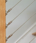 Swivel End Fittings For Cable Railings Five Thirty Second Inch 316L Marine Grade Stainless Steel on wooden railing post