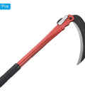 17 Inch Folding Sickle 2 Pack with Manganese Steel Blade Portable Weed Remover Scythe for Farming Grafting Knife Brush Cutter Durable Plastic Handle