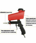 One Quarter Inch Air Sandblasting Gun Portable Handheld Sandblaster With 90 PSI Pneumatic Power shown with labeled features.