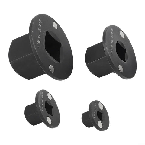 Low Profile Socket Adapter Drive Kit Turns 3/4 To 1/2 Inch And More Into Easy Gear With Heat Treated Steel For High Torque Work On Any Rig Today. 4-piece steel socket adapters, shown in 3/4 to 1/2, 1/2 to 3/8, and step-down sizes