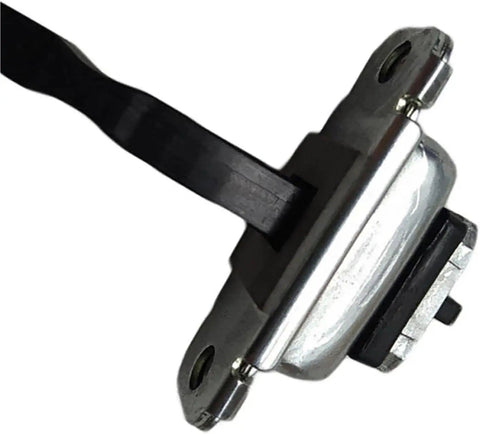 Close-up of Hyundai Tucson Front Door Check Hinge Arm Stop Strap Replacement For 2005 Through 2014 SUV Front Left Right Doors, metal material.