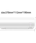 2000W Electric Space Heater Packed With PTC Ceramic Core And Smart Remote Timer For Bathrooms Or Bedrooms, showing size dimensions.