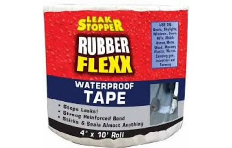 Seal Leaks Fast With A 4 Inch By 10 Foot Waterproof Tape Rubber Flexx For Roofs Gutters Windows And More It Sticks Like Crazy