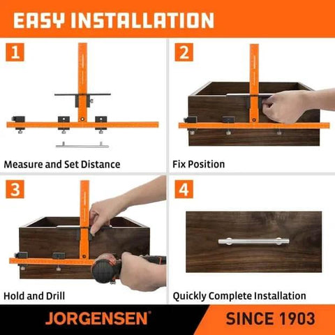 Aluminum Cabinet Hardware Jig Tool With Double Scale Template For Precise Door And Drawer Front Knob, Handle And Pull Installations, 5mm Alignment Drilled Hole, Heavy Duty DIY Pros And Home Crafters step-by-step guide