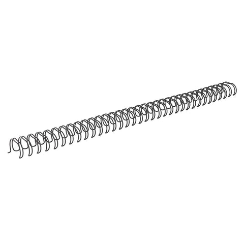 50 Piece Double Loop Wire Binding Spines for A4 Papers, 180 Sheet Capacity, 3 To 1 Pitch, 34 Loops, 19mm Nylon Coated Wires, Built Tough Metal Inner, Binding Wires Set Kit, Black on white background