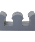 4 Pieces Framed Sliding Rubber Door Bumpers For Shower Glass Doors, gray rubber bumper, front view