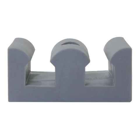 4 Pieces Framed Sliding Rubber Door Bumpers For Shower Glass Doors, gray rubber bumper, front view