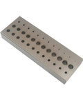 36 Hole Riveting Stake Tool for Watchmakers with Heavy Duty Metal Plate and Adjustable Hole Sizes, precise watch staking block.