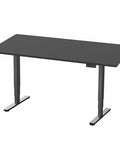 Vivo Black Standing Desk 71 By 36 Inches Electric Height Adjustable Sit Stand Workstation with steel frame and surface.