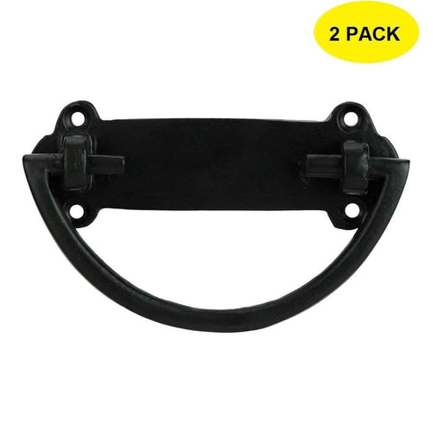 Set Of 2 Antique Chest Handles And Pulls For Treasure Chests Crates And Storage Boxes Heavy Duty Cast Iron Hardware With Black Powder Coat Finish