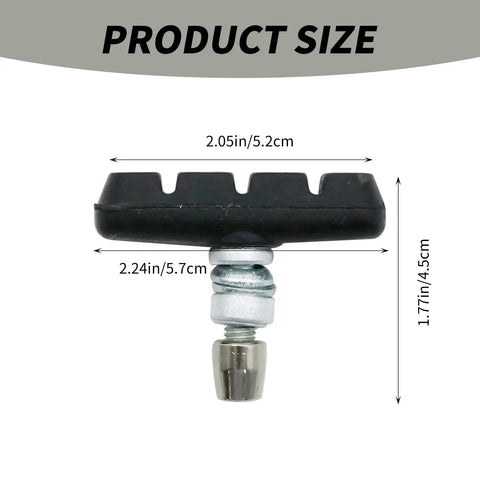 Two Pairs V Brake Pads With Hex Nuts And Wrench For Mountain Bike Road Bike MTB And BMX Durable Rubber Pads dimensions