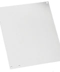 Conductive Panel For JIC Enclosures, 14-Gauge Steel Or Stainless, White Finish, J Box Size 10.75 x 10.88 Inches