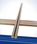 Copper Tungsten Rod 0.25 Inch Diameter By 12 Inch Length, 55 Percent Tungsten 45 Percent Copper, RWMA Class 10 displayed on a blue surface