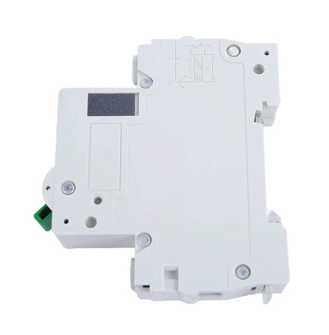 Side view of AC Miniature Circuit Breaker 1 Pole 16 Amp 120/240VAC DIN Rail Mount With Thermal Magnetic Trip C Curve DZ47-63