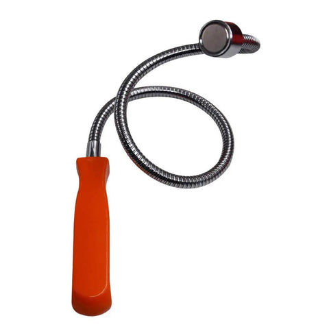 Flexible Magnetic Pickup Tool With 22.8 Inch Reach Bendable Retrieval Stick That Holds Up To 20 Lb Magnetic Pull Reaches Tight Spots Easily Chrome Electroplated Shaft Mechanic Style Handle Perfect Gift For Men Dads And Gearheads
