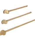 Brass Chinese Cabinet Latch Set 3 Pack Locking Pins For Drawers Wardrobes And Doors Leaf Shaped Brass Rods Detailed Ends