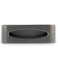 Front view of Brushed Nickel Modern Recessed Cabinet And Drawer Pull Handle, 3-Inch Center-To-Center, 3 11/16 Inch Length