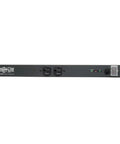 Front view of 12 Outlet Rackmount Isobar Surge Protector PDU With 15 Amp 3840 Joules 15 Foot Cord And Five To Fifteen P Plug 1U Rack Mount.