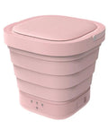 Portable Foldable Washing Machine Mini Washer Game Changer in soft pink, 9L silica gel material, perfect for compact laundry.