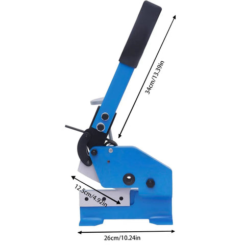Rock Solid Hand Lever Shear With Adjustable Clamp And Long Grip Cuts Up To 6 Millimeter Sheet Steel Like A Hot Knife For Flat Bars Round Stock And Shop Projects