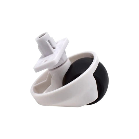 Front wheel replacement caster for Xiaomi Roborock S4/S6 vacuum robots, white housing with black wheel