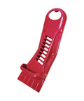 Ultimate 7 09 Inch Drywall Panel Lifter Tool With Integrated Edge Rasp File For Smooth Installation And Heavy Duty Alloy Steel Construction That Helps You Nail The Job Like A Pro Builder in red.
