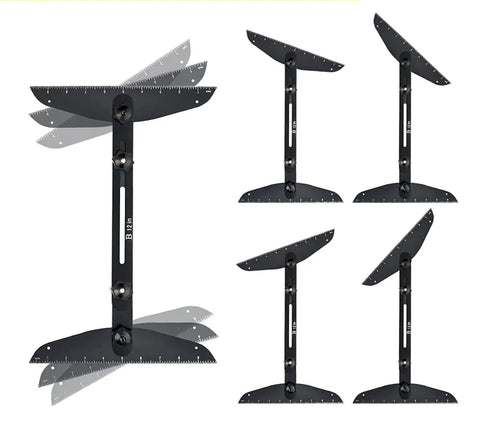 Stair Tread Template Tool And Jig Gauge Set For Precise Tread And Riser Layout, Shelving Alignment, Adjustable Steel Tool