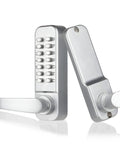 Keyless Entry Door Lock With Handle And Mechanical Keypad Digital Combination Front Door Lock Set Silver