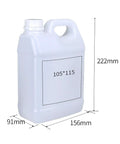 Heavy Duty HDPE Water Container With Handle And Lid Tamper Cover Reusable Storage Bottle For Oils, dimensions shown