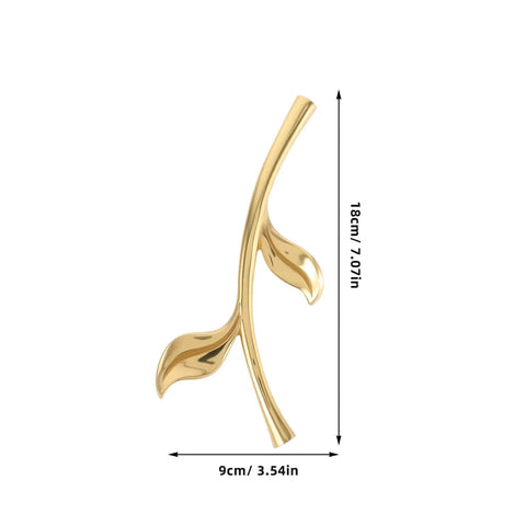 Ergonomic Metal Cabinet Handles And Drawer Pulls For Cabinets, Wardrobes, Closets And Dressers, gold brass handle, 18x9 cm
