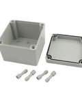 Rugged Weatherproof Square Outdoor Electrical Junction Box Enclosure Built For DIY Projects ABS Plastic IP65 Waterproof Gray 5 By 5 By 4 Inches Inner Size 4.6 By 4.1 By 3.7 Inches Tough As Nails Utility Box For Electronics