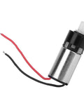 6mm micro gear motor with red/black wires, metal cylindrical body and white drive shaft
