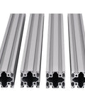 V Slot 4040 Aluminum Extrusion Profile 27.5 Inch European Standard Anodized Linear Rail, 700mm Silver Finish, 4x heavy-duty frame rails