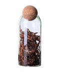 Lock In Freshness Straight Up With This Round Glass Tea Canister Boasting A Tight Cork Seal And Heat Resistant Build Ideal For Storing Coffee Beans Sugar Salt Or Loose Leaves While Looking Sharp On Counters.