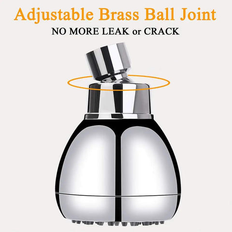 High Pressure 3 Inch Shower Head with Anti Clog Anti Leak Fixed Chrome Shower Head Adjustable Swivel Brass Ball Joint