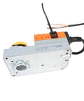Heavy Duty 24V Modulating Damper Actuator For HVAC Units With 2 To 10V Position Feedback And AC DC Control top view with wiring.