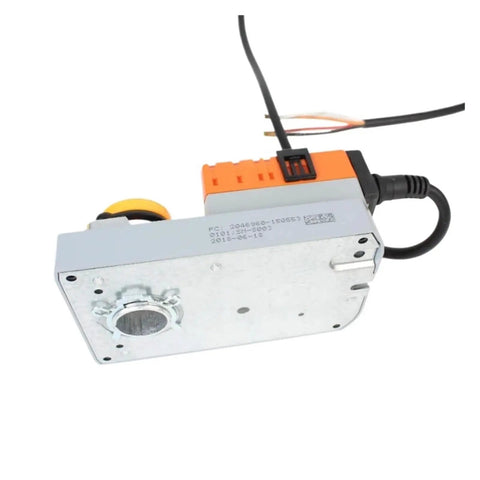 Heavy Duty 24V Modulating Damper Actuator For HVAC Units With 2 To 10V Position Feedback And AC DC Control top view with wiring.