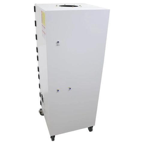 Side view of Movable Pulse Dust Collector With Back Blowing System And Vibra Shake Filtration, Portable Bag Filter Extractor.